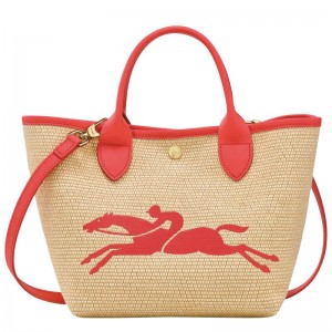 Basket Bag Longchamp Le Panier Pliage S Mujer Rojos | IDNR-20871