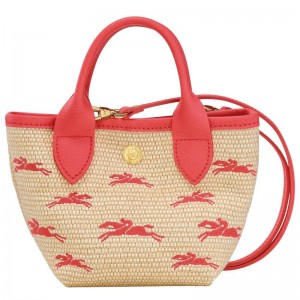 Basket Bag Longchamp Le Panier Pliage XS Mujer Rojos | RCNJ-93874