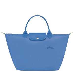 Bolsa de Mano Longchamp Le Pliage Green M Mujer Azules | XMDV-85964