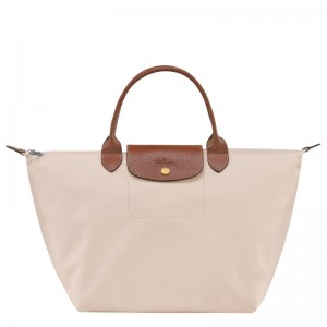 Bolsa de Mano Longchamp Le Pliage Original M Mujer Blancos | DHWG-65073