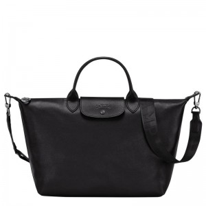 Bolsa de Mano Longchamp Le Pliage Xtra L Hombre Negros | KHFQ-94765