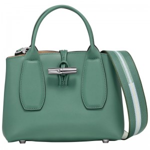 Bolsa de Mano Longchamp Roseau S Mujer Verdes | OTNE-80374