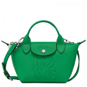 Bolsa de Mano Longchamp x Robert Indiana XS Mujer Verdes | WKMS-54768