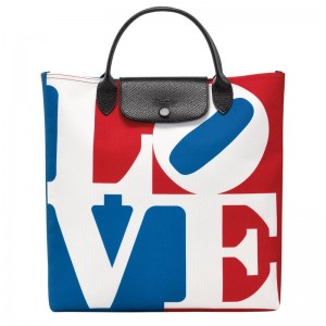 Bolsa de Mano Longchamp x Robert Indiana L Mujer Blancos | VOEC-39540