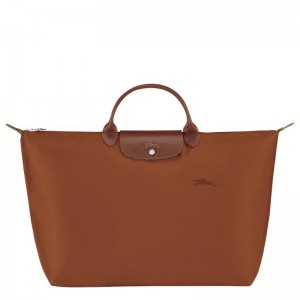 Bolsas de Viaje Longchamp Le Pliage Green S Hombre Marrom | EDQA-43659