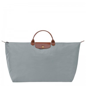 Bolsas de Viaje Longchamp Le Pliage Original M Mujer Grises | RNTS-09235