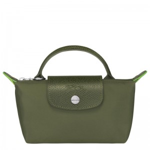 Bolso Pequeño Longchamp Le Pliage Green with handle Hombre Verdes | AHOQ-06152