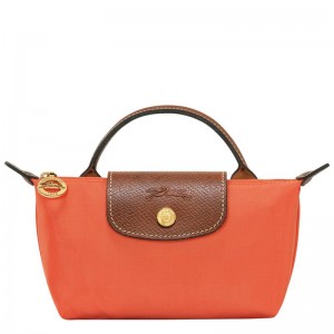 Bolso Pequeño Longchamp Le Pliage Original with handle Hombre Naranjas | WVQT-98304