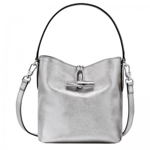 Bolso Saco Longchamp Roseau XS Mujer Plateados | ZOXL-41538