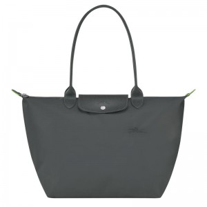 Bolso Tote Longchamp Le Pliage Green L Mujer Grises | CHTR-21894