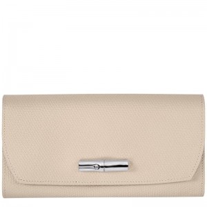 Carteras Longchamp Roseau Continental Mujer Blancos | VDUH-31865