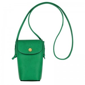 Funda Longchamp Épure with leather lace Hombre Verdes | IHKN-65174