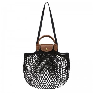 Mesh Bag Longchamp Le Pliage Filet L Mujer Negros | NPVY-90317