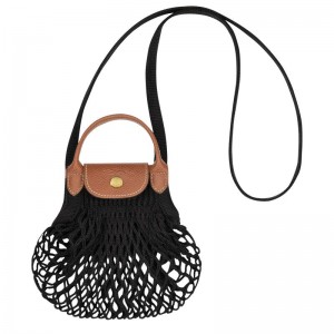 Mesh Bag Longchamp Le Pliage Filet XS Mujer Negros | AHQY-16398