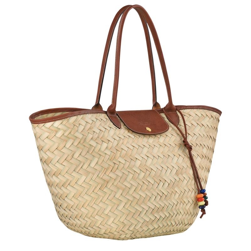 Basket Bag Longchamp Le Panier Pliage XL Mujer Marrom | IJHD-34810