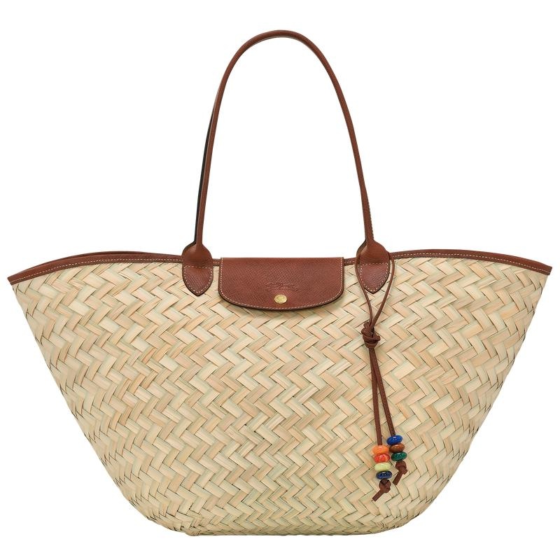 Basket Bag Longchamp Le Panier Pliage XL Mujer Marrom | IJHD-34810