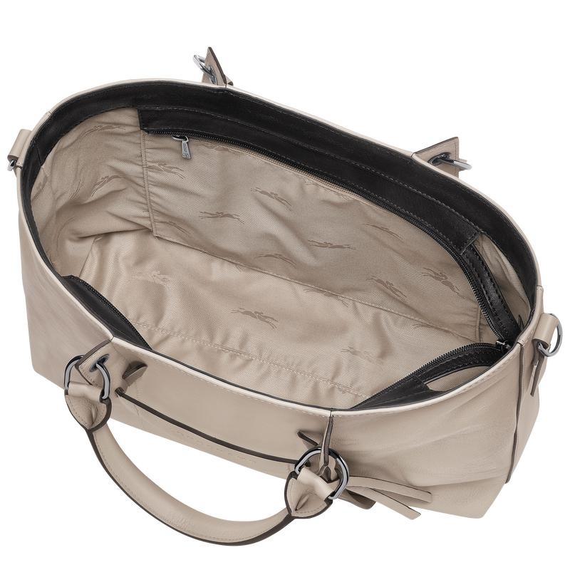 Bolsa de Mano Longchamp 3D L Mujer Grises | WGOJ-68412