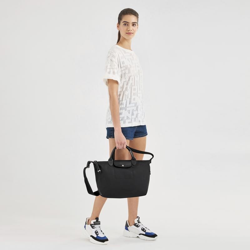 Bolsa de Mano Longchamp Le Pliage Energy L Mujer Negros | QACU-14697