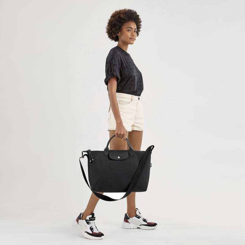 Bolsa de Mano Longchamp Le Pliage Energy XL Mujer Negros | ACBP-14957