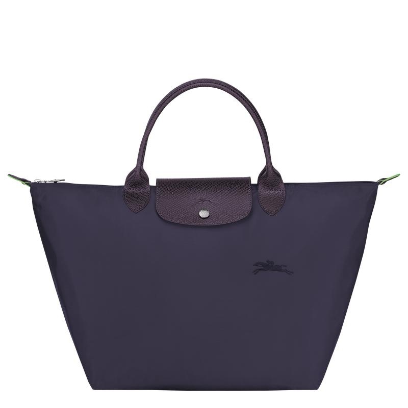 Bolsa de Mano Longchamp Le Pliage Green M Mujer Morados | PSQR-31692