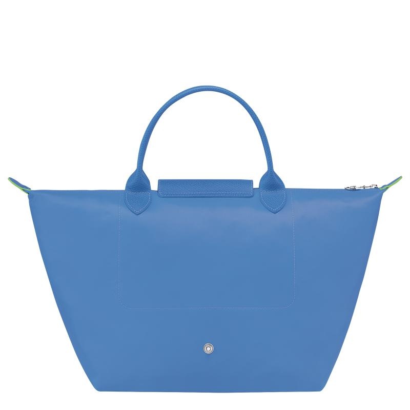 Bolsa de Mano Longchamp Le Pliage Green M Mujer Azules | XMDV-85964