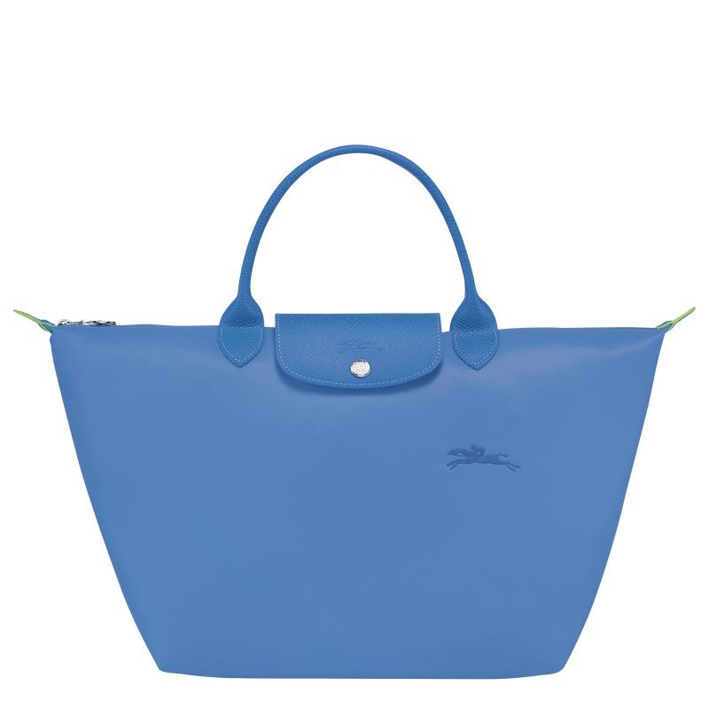 Bolsa de Mano Longchamp Le Pliage Green M Mujer Azules | XMDV-85964