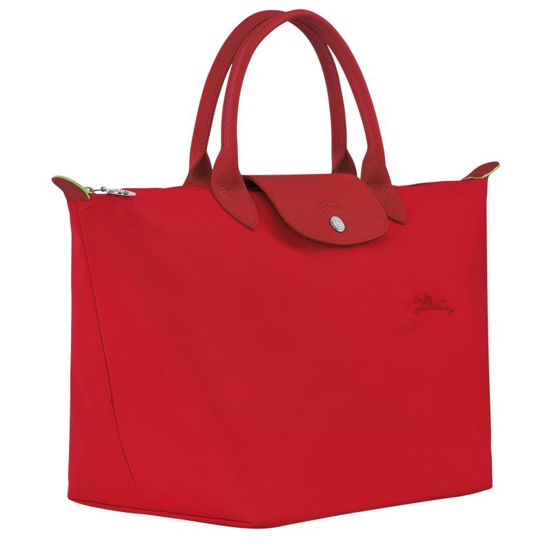 Bolsa de Mano Longchamp Le Pliage Green M Mujer Rojos | ODLE-31842