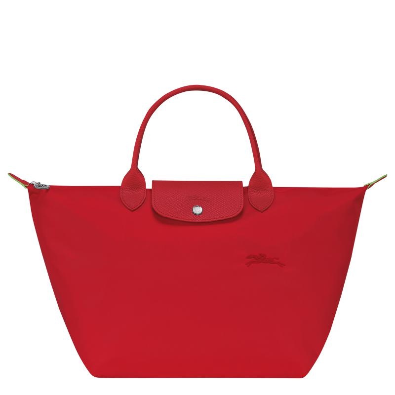 Bolsa de Mano Longchamp Le Pliage Green M Mujer Rojos | ODLE-31842