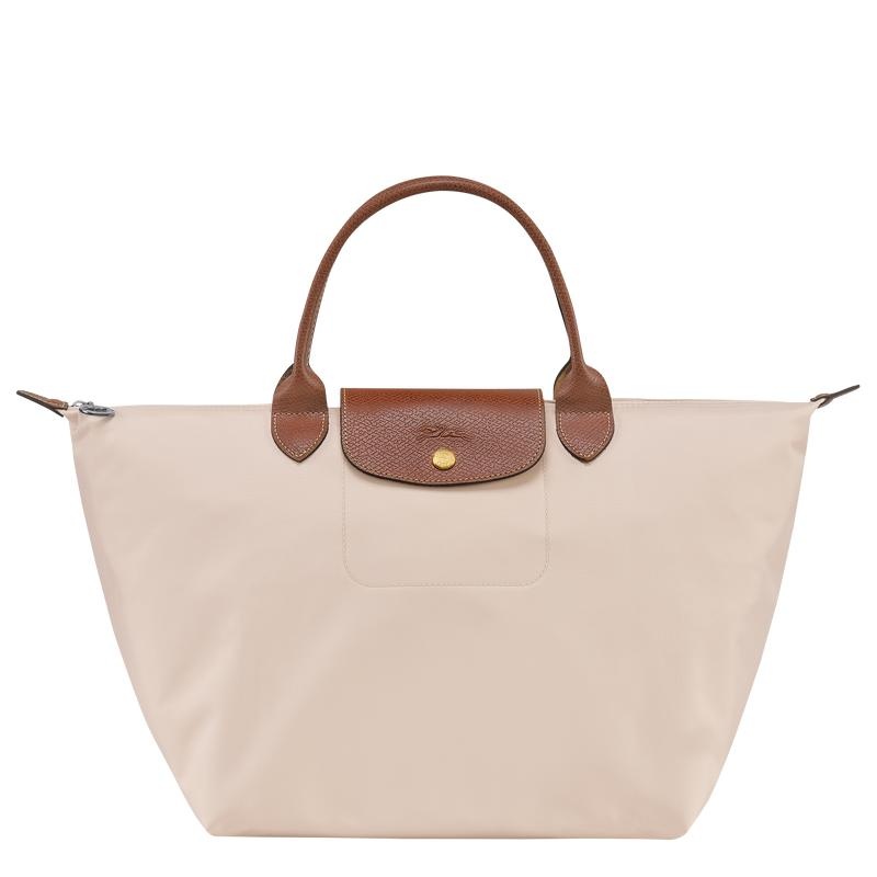 Bolsa de Mano Longchamp Le Pliage Original M Mujer Blancos | DHWG-65073