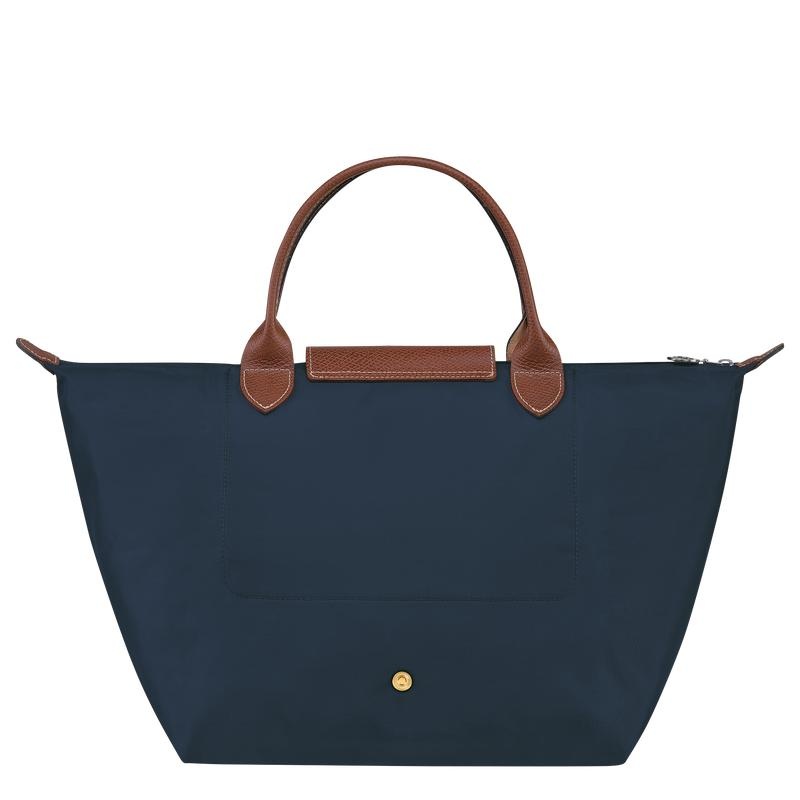 Bolsa de Mano Longchamp Le Pliage Original M Mujer Azul Marino | LHVX-59136