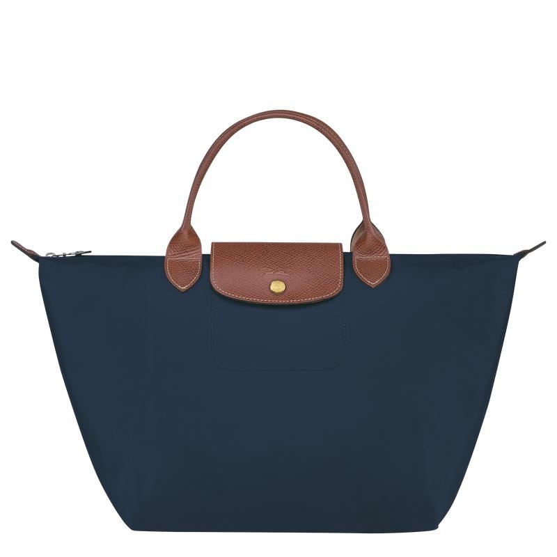 Bolsa de Mano Longchamp Le Pliage Original M Mujer Azul Marino | LHVX-59136