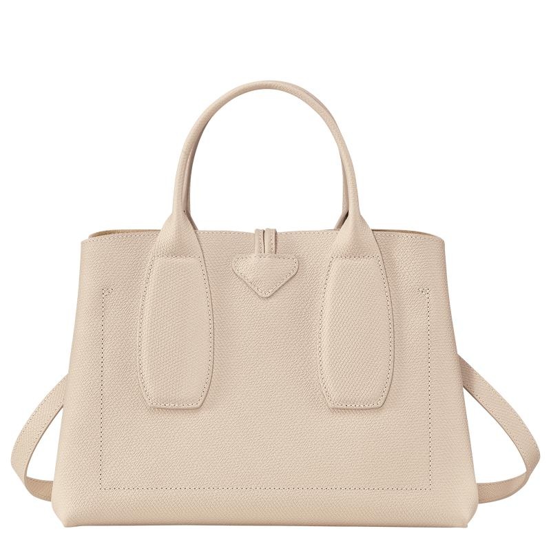 Bolsa de Mano Longchamp Roseau M Mujer Blancos | PGZH-23017