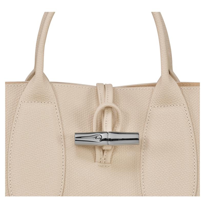 Bolsa de Mano Longchamp Roseau M Mujer Blancos | PGZH-23017