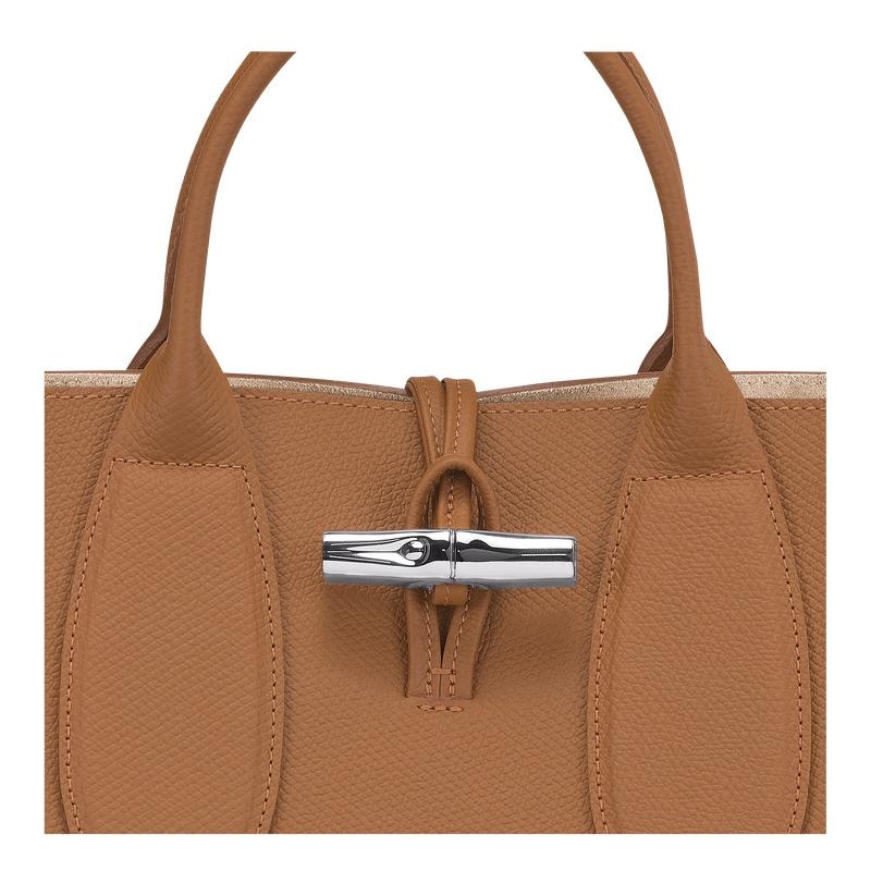 Bolsa de Mano Longchamp Roseau M Mujer Marrom | UZYO-85463