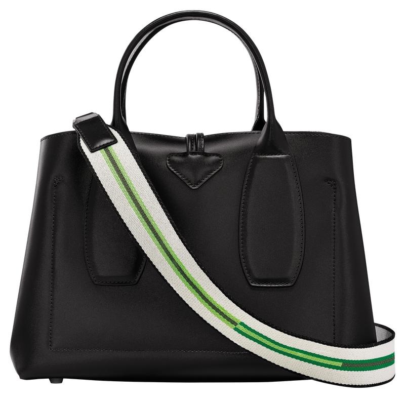 Bolsa de Mano Longchamp Roseau M Mujer Negros | AVTX-20469