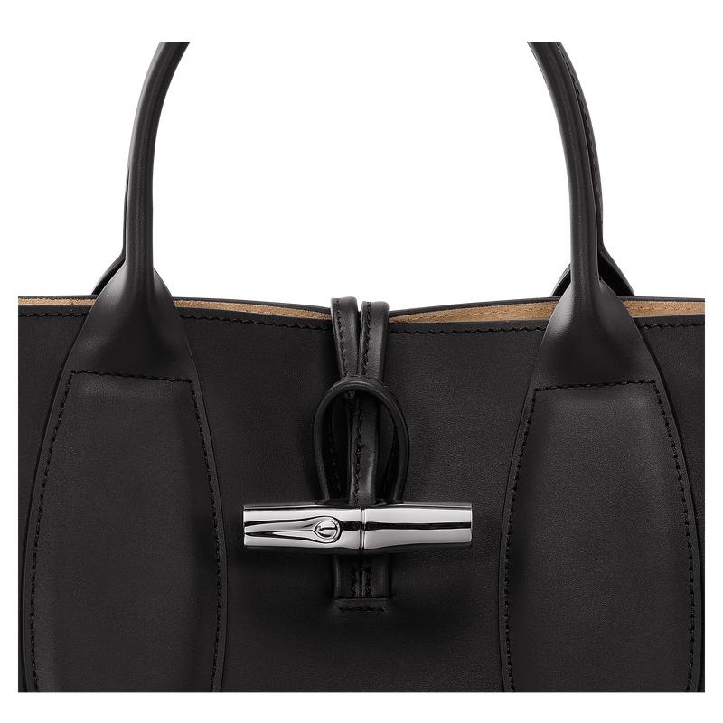 Bolsa de Mano Longchamp Roseau M Mujer Negros | AVTX-20469