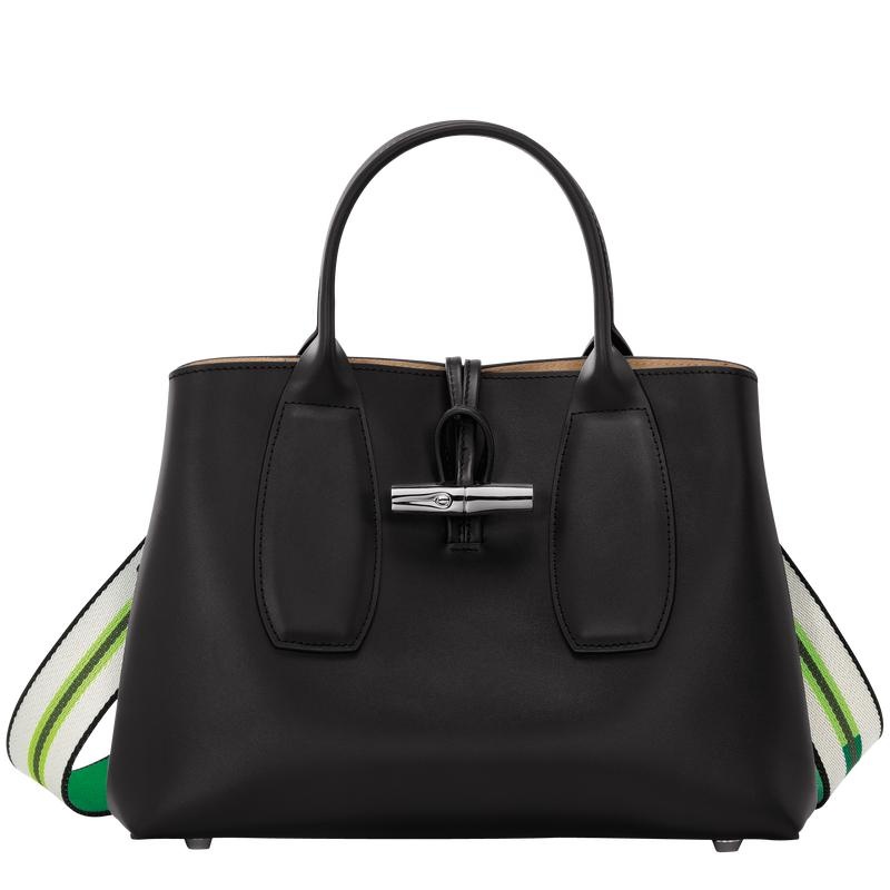 Bolsa de Mano Longchamp Roseau M Mujer Negros | AVTX-20469