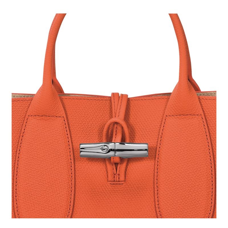 Bolsa de Mano Longchamp Roseau M Mujer Naranjas | NRUY-62807