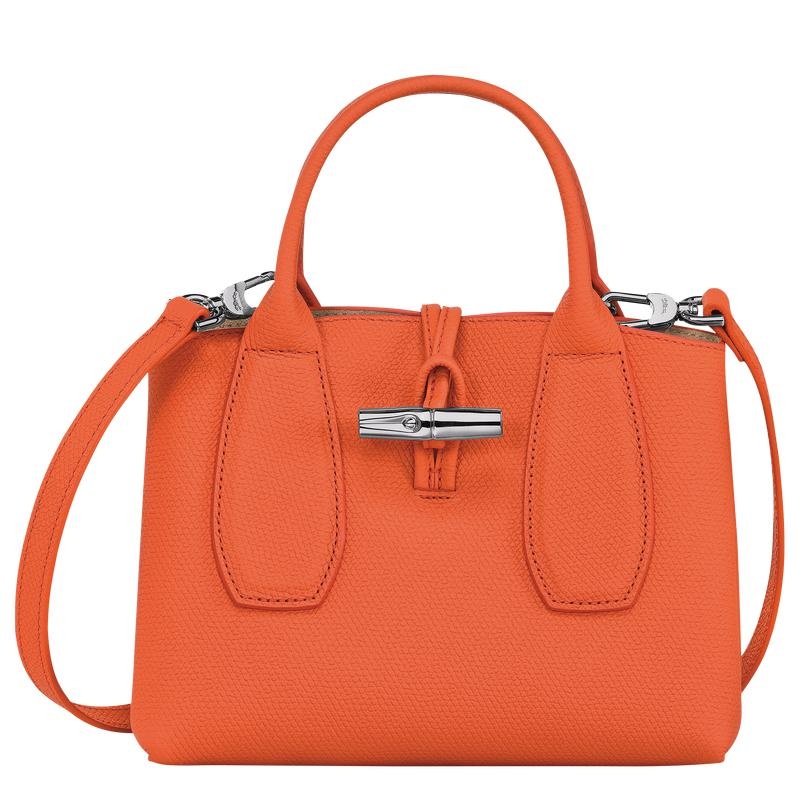 Bolsa de Mano Longchamp Roseau S Mujer Naranjas | TFNU-56378