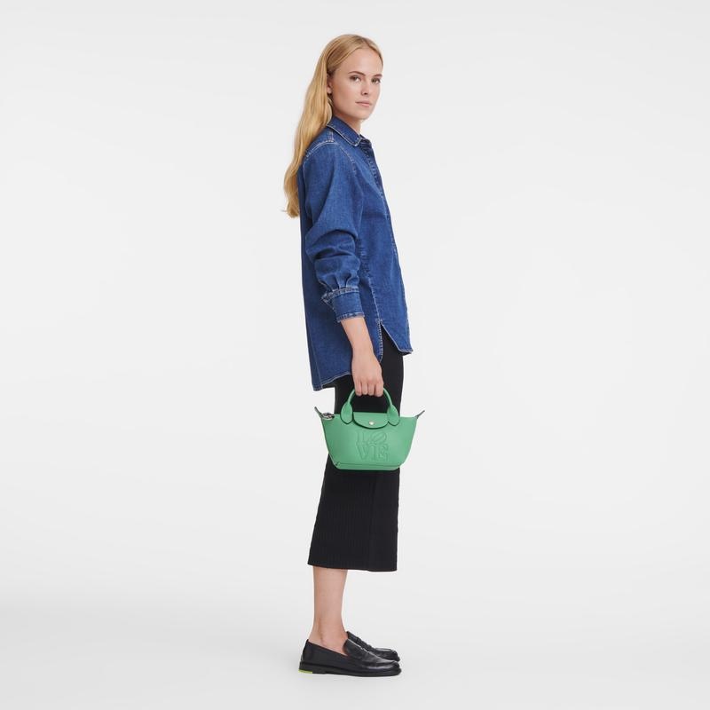 Bolsa de Mano Longchamp x Robert Indiana XS Mujer Verdes | WKMS-54768