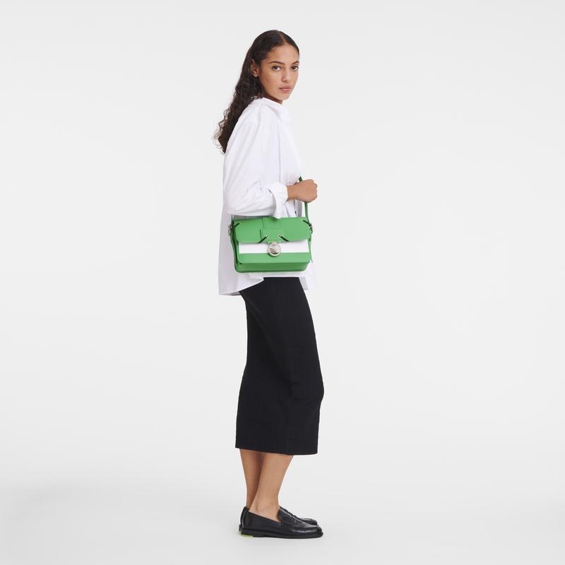 Bolsas Hombro Longchamp Box-Trot M Mujer Verdes | LTKW-03215