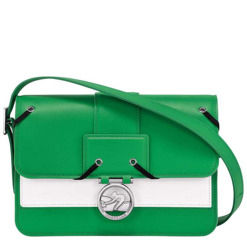 Bolsas Hombro Longchamp Box-Trot M Mujer Verdes | LTKW-03215