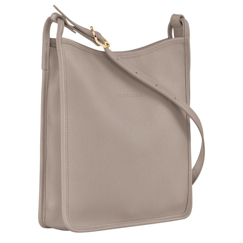 Bolsas Hombro Longchamp Le Foulonné M Mujer Grises | HWOC-57930