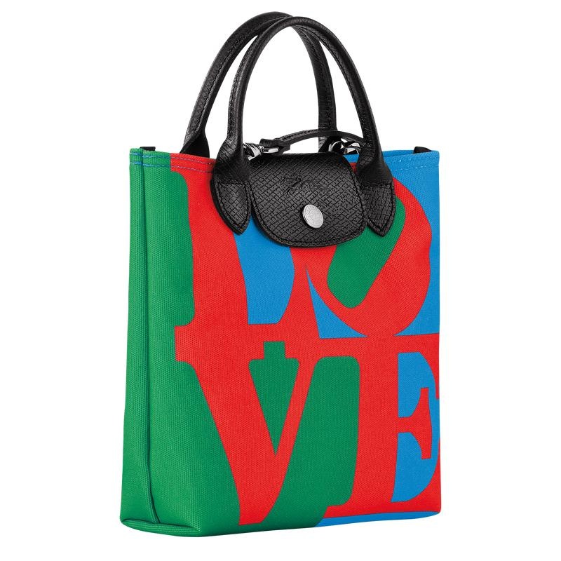 Bolsas Hombro Longchamp x Robert Indiana XS Mujer Red/Navy | CPIX-96783