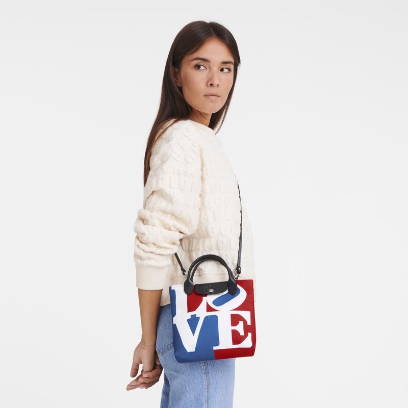 Bolsas Hombro Longchamp x Robert Indiana XS Mujer Blancos | OBAR-30167