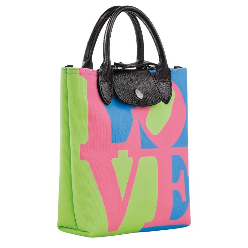 Bolsas Hombro Longchamp x Robert Indiana XS Mujer Rosas | SUIY-83246