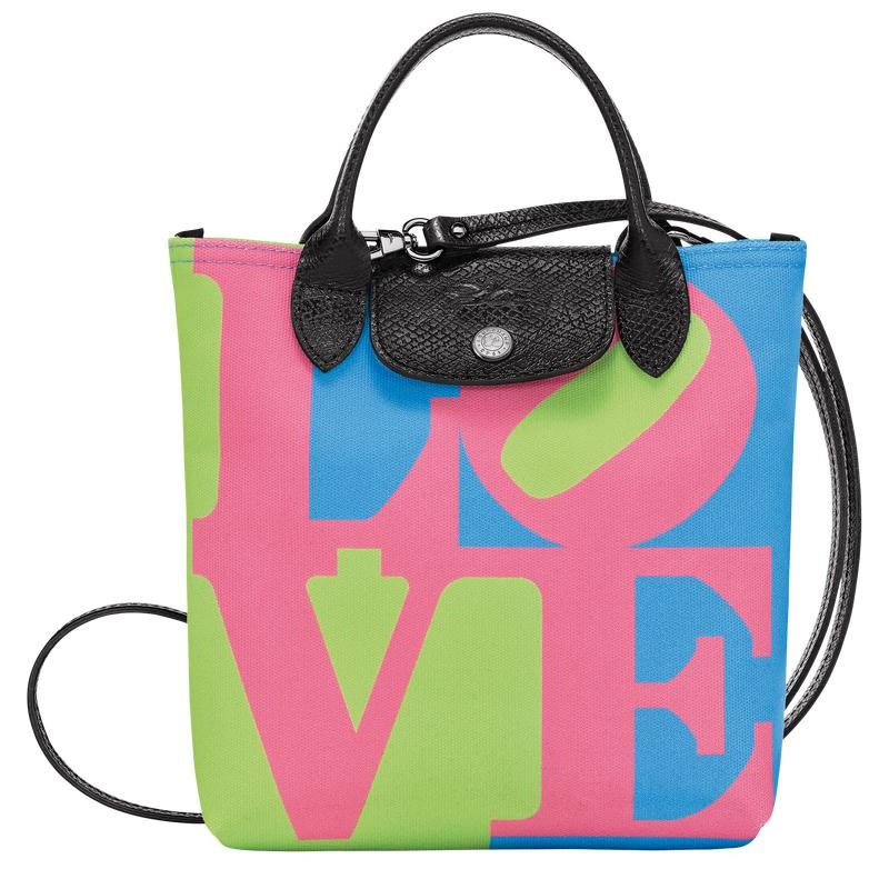 Bolsas Hombro Longchamp x Robert Indiana XS Mujer Rosas | SUIY-83246