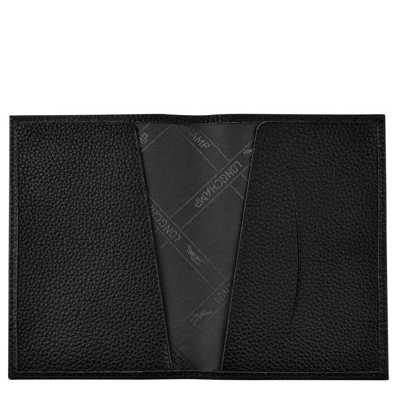 Bolsas de Viaje Longchamp Le Foulonné Passport cover Hombre Negros | IFCV-23985