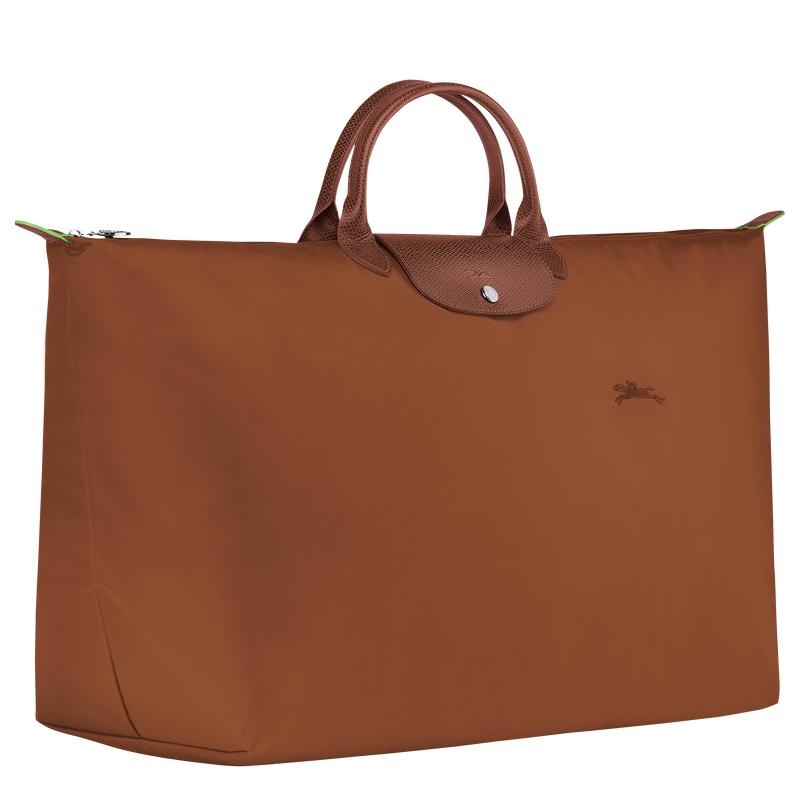 Bolsas de Viaje Longchamp Le Pliage Green M Mujer Marrom | TXSE-31496