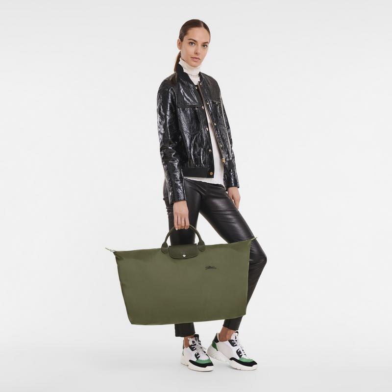 Bolsas de Viaje Longchamp Le Pliage Green M Mujer Verdes | PCEG-95401